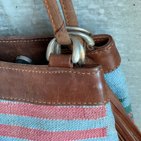 VINTAGE handmade Aztec bucket bag - Picture 7 of 7